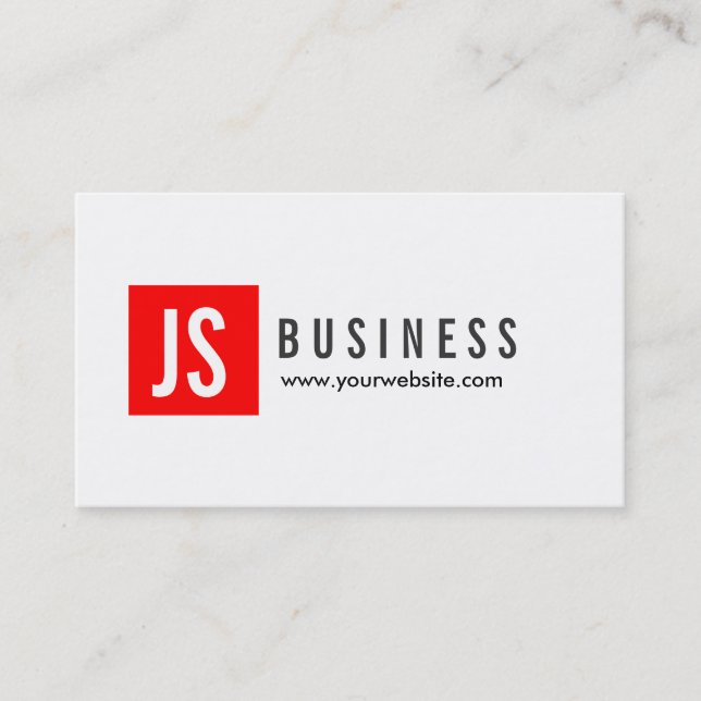 Modern Red Logo Civil Engineer Business Card (Front)