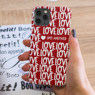 Modern Red Love Script Inspirational Verse Case-Ma iPhone 13 Pro Case