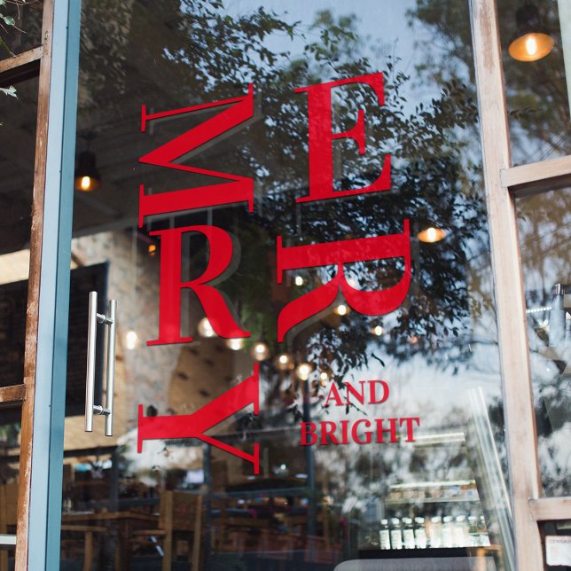 Modern Red Merry And Bright Holidays  (Creator Uploaded)