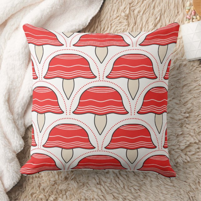 Modern Red Mushroom Sofa Pillow Cushion  (Blanket)
