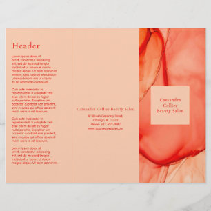 Modern Red Orange Elegant Trifold Brochure