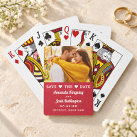 Modern Red Photo Heart Save the Date