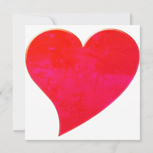Modern red pink big heart Valentine's day card