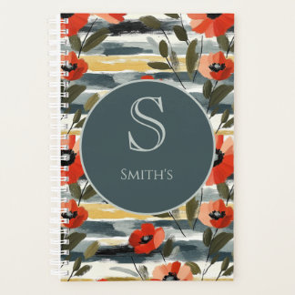 Modern Red Poppy Family Planner