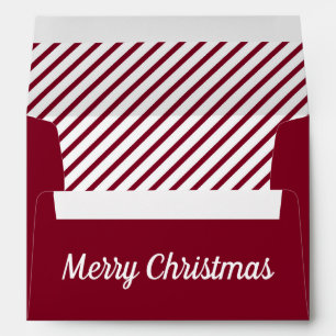 Modern Red Script Merry Christmas Envelope