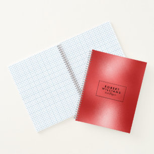 Modern Red Shiny Abstract Background Notebook
