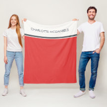 Modern Red Simple Personalised Name  