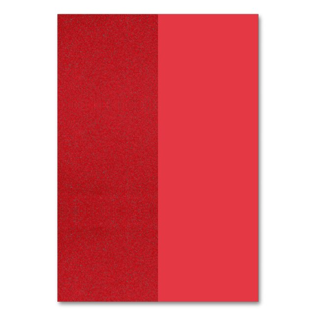 Modern Red Split Table Card – Customisable (Front)