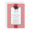 Modern Red Stripe Graduation Party Invitation