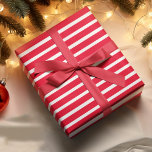 Modern Red Stripes Christmas Wrapping Paper<br><div class="desc">Modern Red Stripes Christmas Wrapping Paper</div>