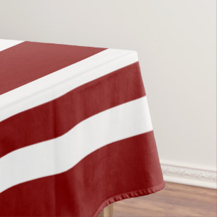 Modern Red Stripes Pattern Tablecloth