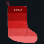 Modern Red stripes Small Christmas Stocking<br><div class="desc">Get yourself some good old Christmas stockings,  updated with a modern design!</div>