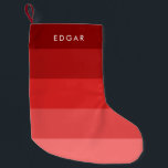 Modern Red stripes Small Christmas Stocking<br><div class="desc">Get yourself some good old Christmas stockings,  updated with a modern design!</div>