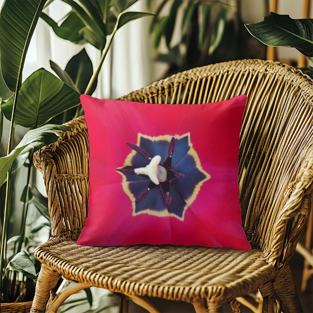 Modern Red Tulip Botanical Cushion (Creator Uploaded)