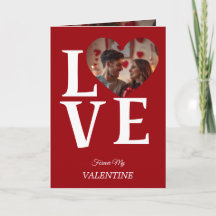 Modern Red Valentine’s Day Photo Card
