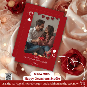 Modern Red Valentine’s Day Photo Card
