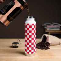 Modern Red White Croatian Checkers