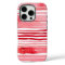 Modern Red White Stripes Personalised Name