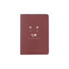 modern red-wine travel passport cover with name