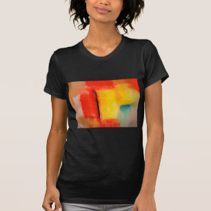 Modern Red Yellow Abstract Painting T-Shirt