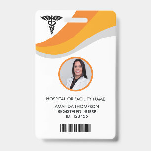 Modern Registered Nurse Photo ID Badge