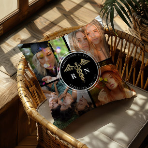 Modern Registered Nurse RN Medical Graduate Photo Cushion