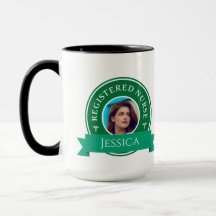 Modern Registered Nurse RN Personalised Badge Logo