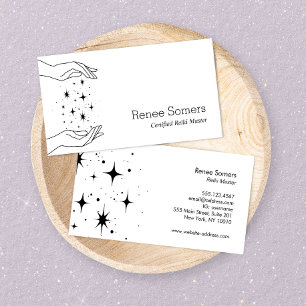 Modern Reiki Practitioner Energy Healer Business Card