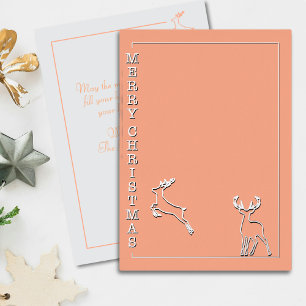 Modern Reindeers - Minimalist Christmas Silver