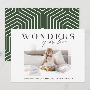 Modern religious chic multi photo christmas holiday card