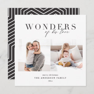 Modern religious chic multi photo christmas holiday card