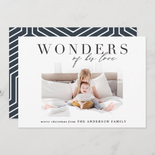 Modern religious chic multi photo christmas holiday card