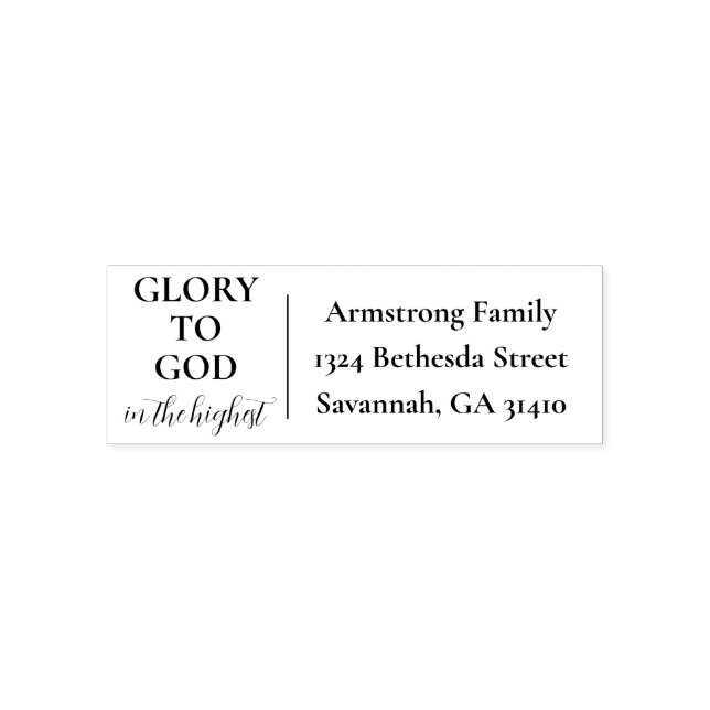 Modern Religious Christmas Return Address Self-inking Stamp (Design)