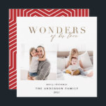 Modern religious gold 2 photo geometric Christmas Holiday Card<br><div class="desc">Modern religious gold chic multi photo christmas holiday card. Part of a collection. Text and geometric backer colour can be changed. Classy,  stylish elegant design.</div>