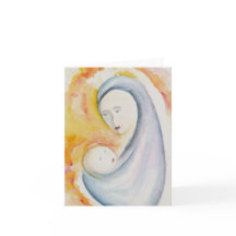 Modern Religious Madonna and Child Blank