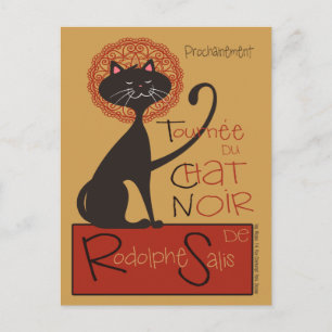 Modern Remake of Le Chat Noir Black Cat Postcard