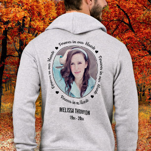 Modern Remembrance Personalised Photo Memorial  Hoodie