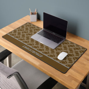 Modern Repeat Pattern Grey Desk Mat