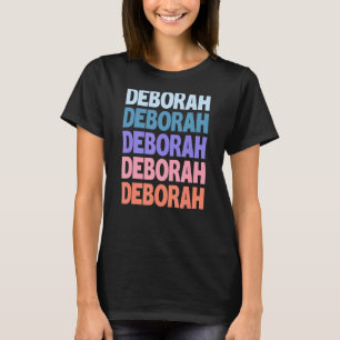 Modern Repeated Text Deborah T-Shirt
