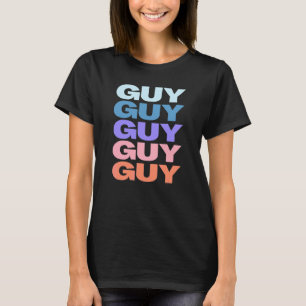 Modern Repeated Text Guy T-Shirt