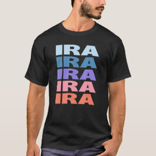 Modern Repeated Text Ira T-Shirt