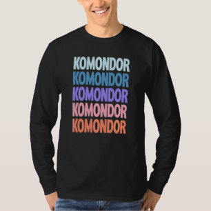 Modern Repeated Text Komondor T-Shirt