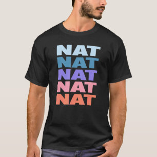 Modern Repeated Text Nat T-Shirt