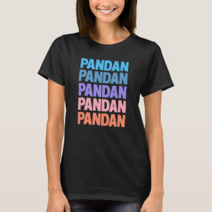 Modern Repeated Text Pandan T-Shirt