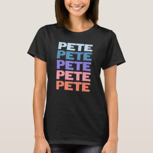 Modern Repeated Text Pete T-Shirt