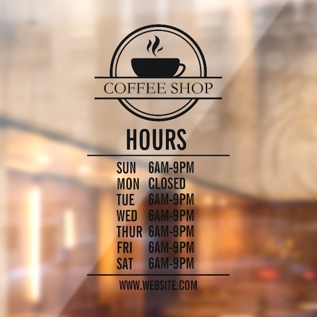 Modern Restaurant or Shop Business Hours (Sheet 2)
