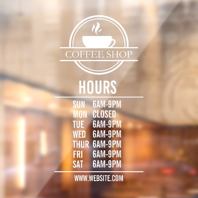 Modern Restaurant or Shop Business Hours (Sheet 2)