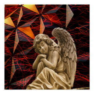 Modern Resting Angel Poster