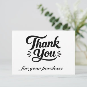 Modern Retail Packaging Customer Thank You Cards