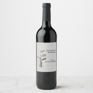 Modern Retirement Golf Sport Golfclubs  Wine Label